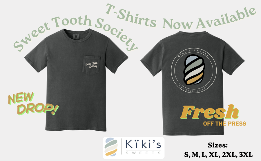 Kïki's Sweets                                 Launch T-Shirt                                      -with Pocket -                                      Sweet Tooth Society
